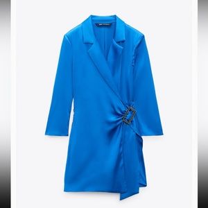 Zara Blue Satin Romper